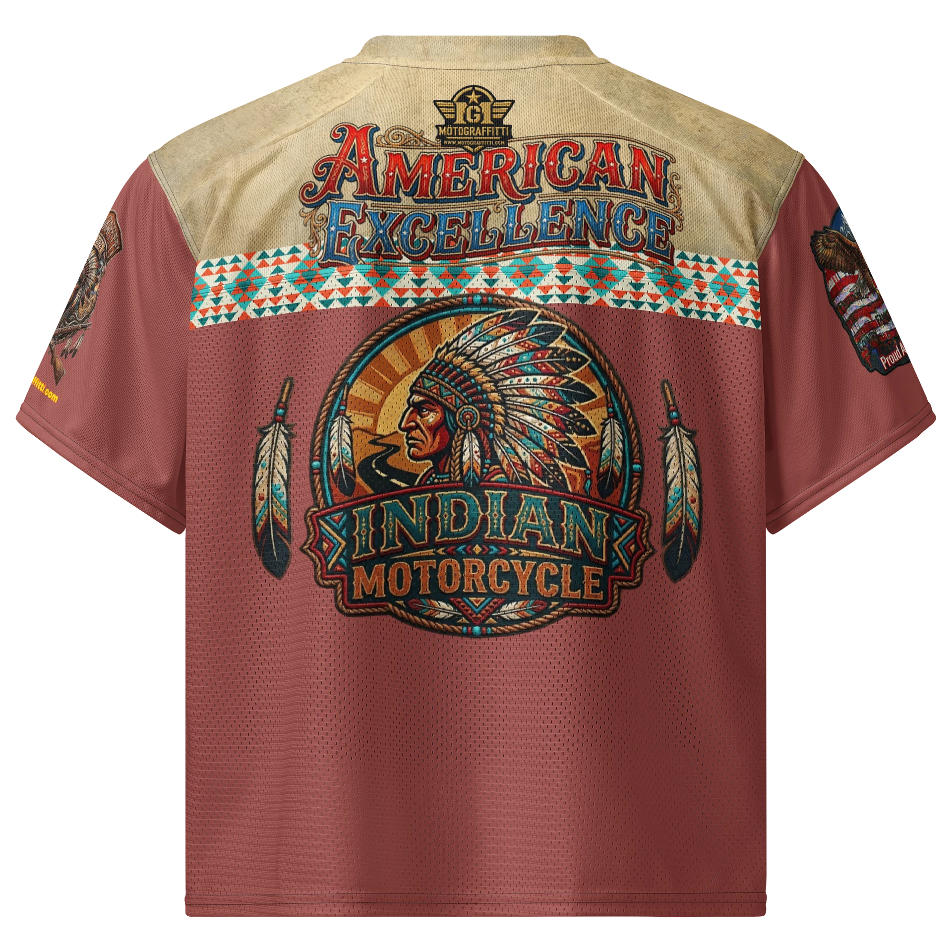 MötoMan Warrior Chief Bergundy Football Jersey product image (2)