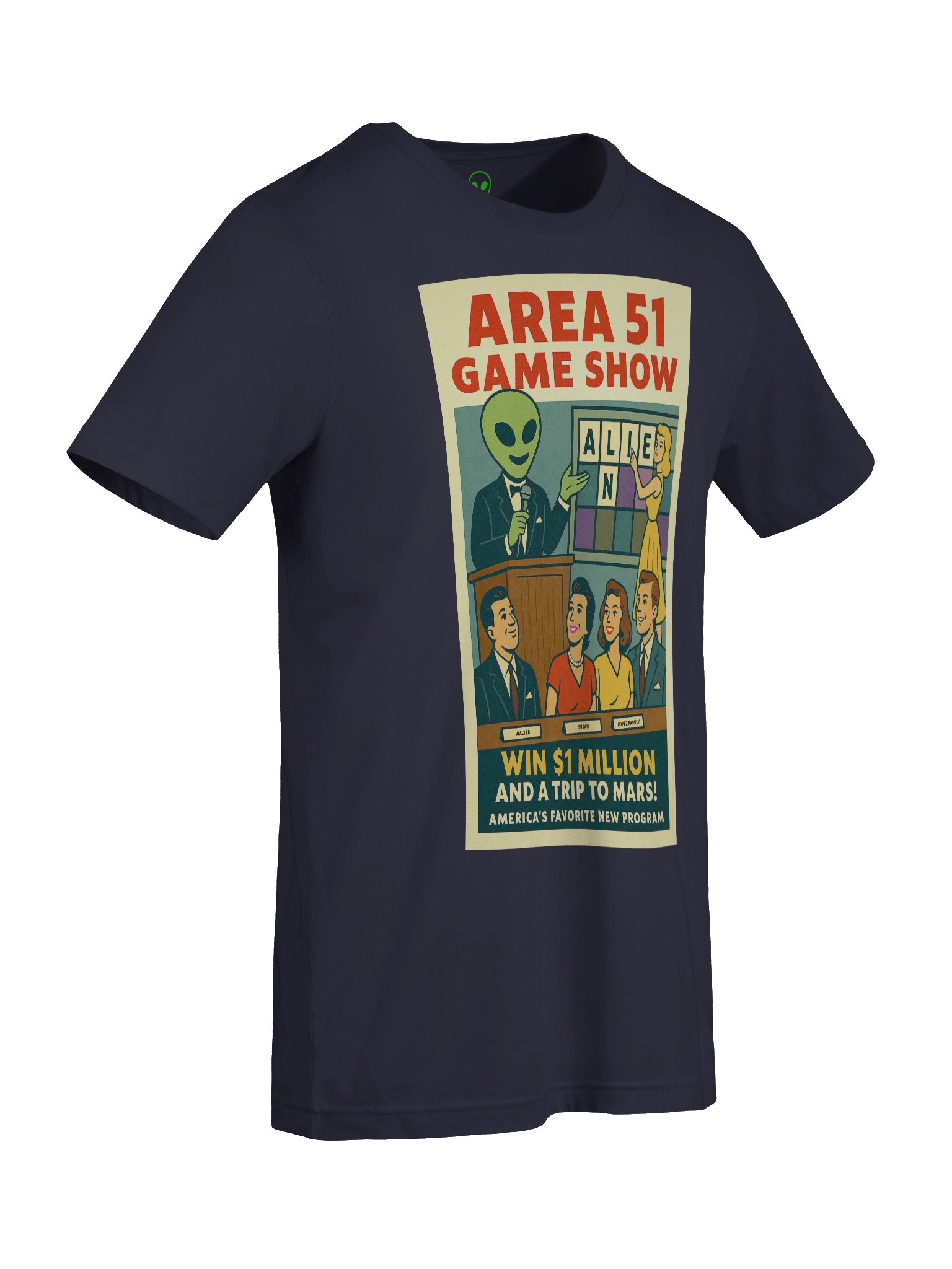 Area 51 Game Show Roswell Aliens 1950's Retro Concert Tee Fit T-Shirt product image (9)