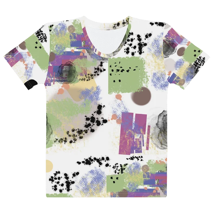 Women's Poly Crew Neck Tee 'Soft Tones' Abstract product image (1)