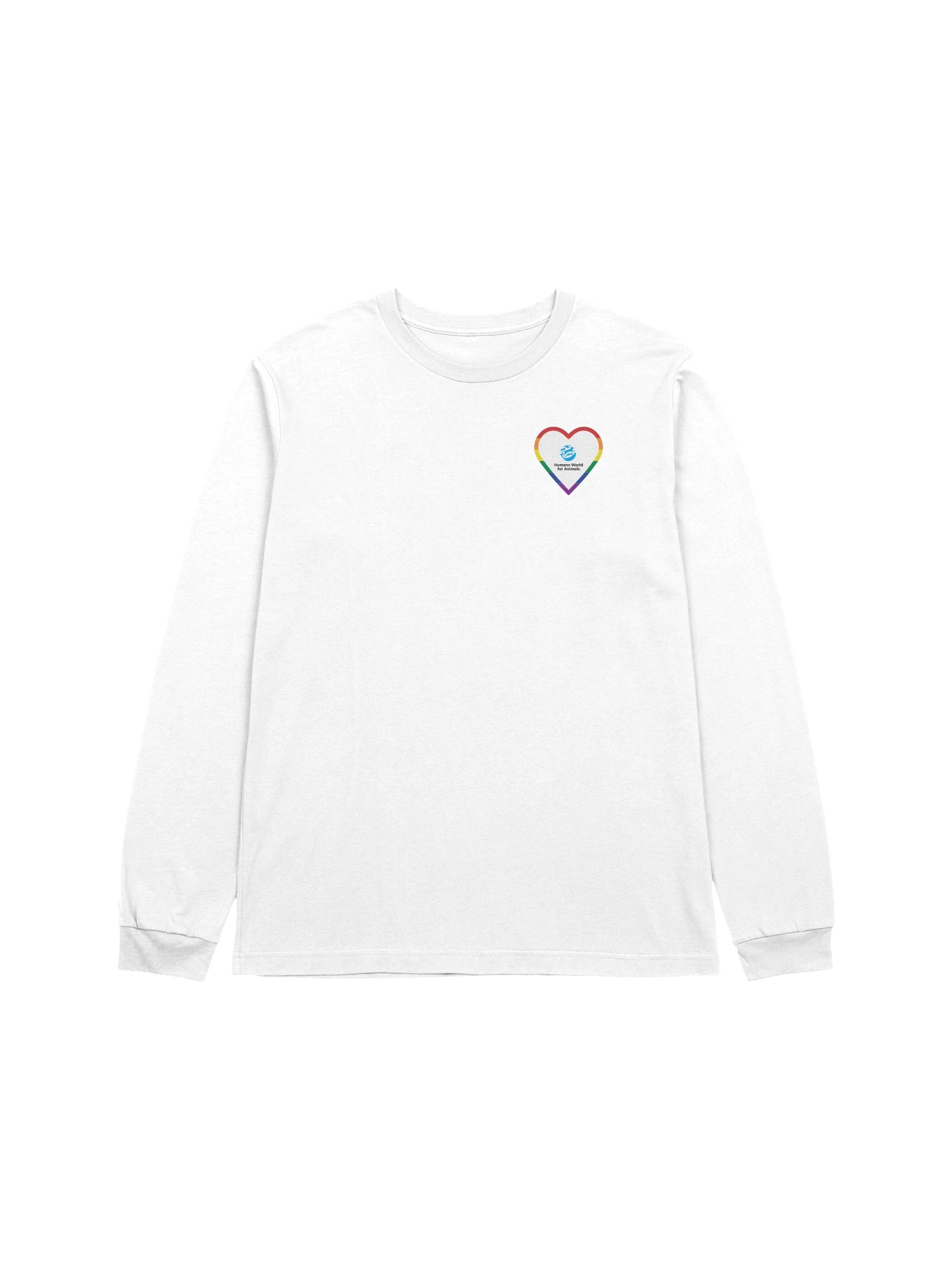 Humane World for Animals - Rainbow heart logo - Long sleeve tee product image (1)