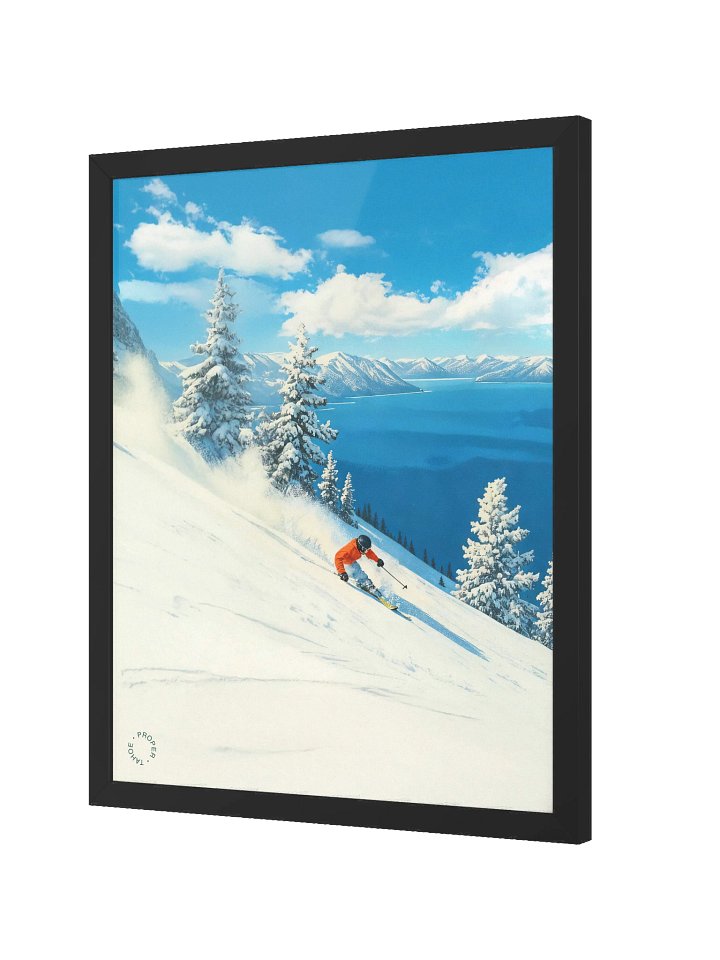 Powder Day, Tahoe (Framed Poster -16"x20") product image (1)