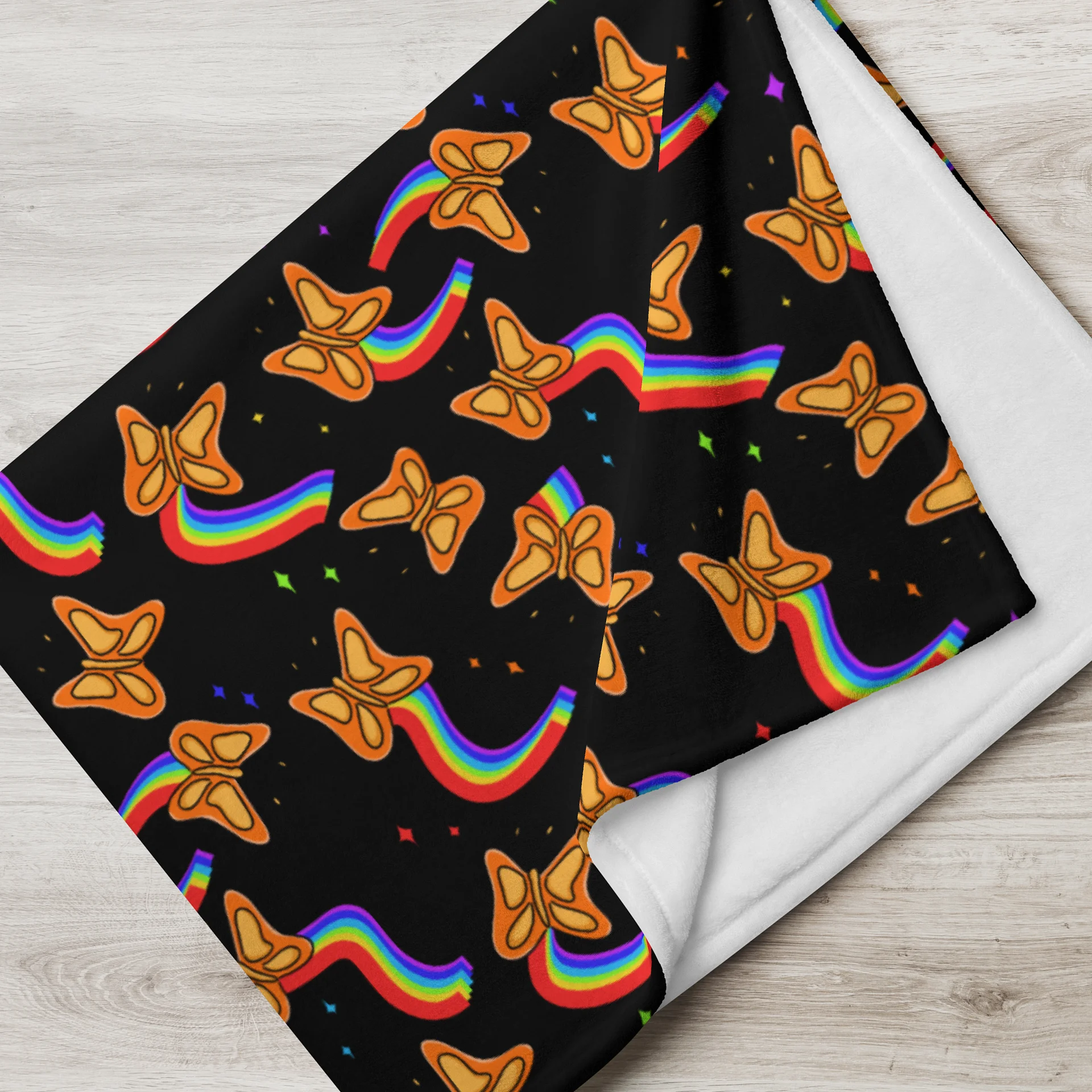 Reaming Rainbow Butterfly Blanket product image (3)