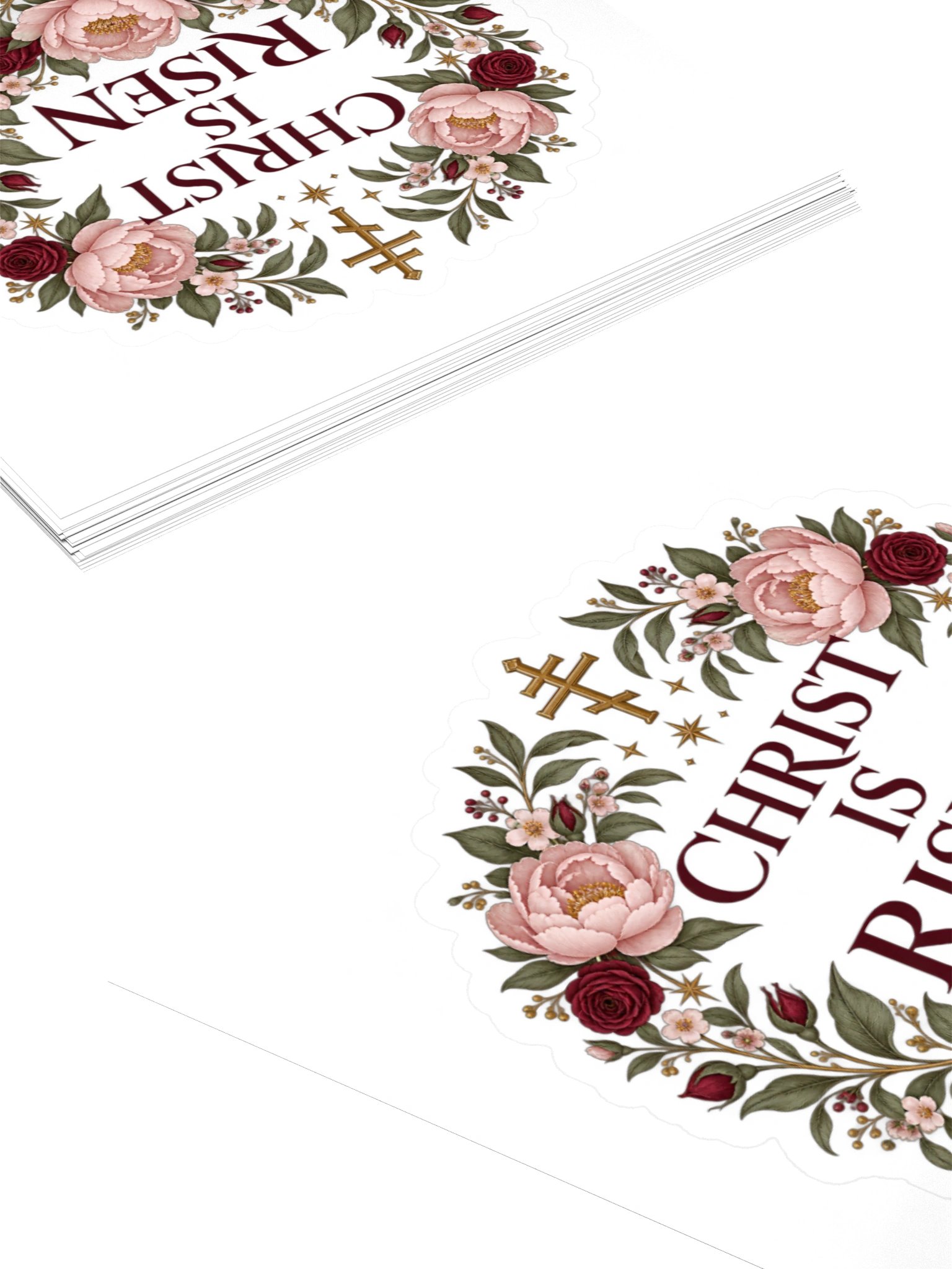 Christ Is Risen! — Orthodox Floral Sticker product image (12)