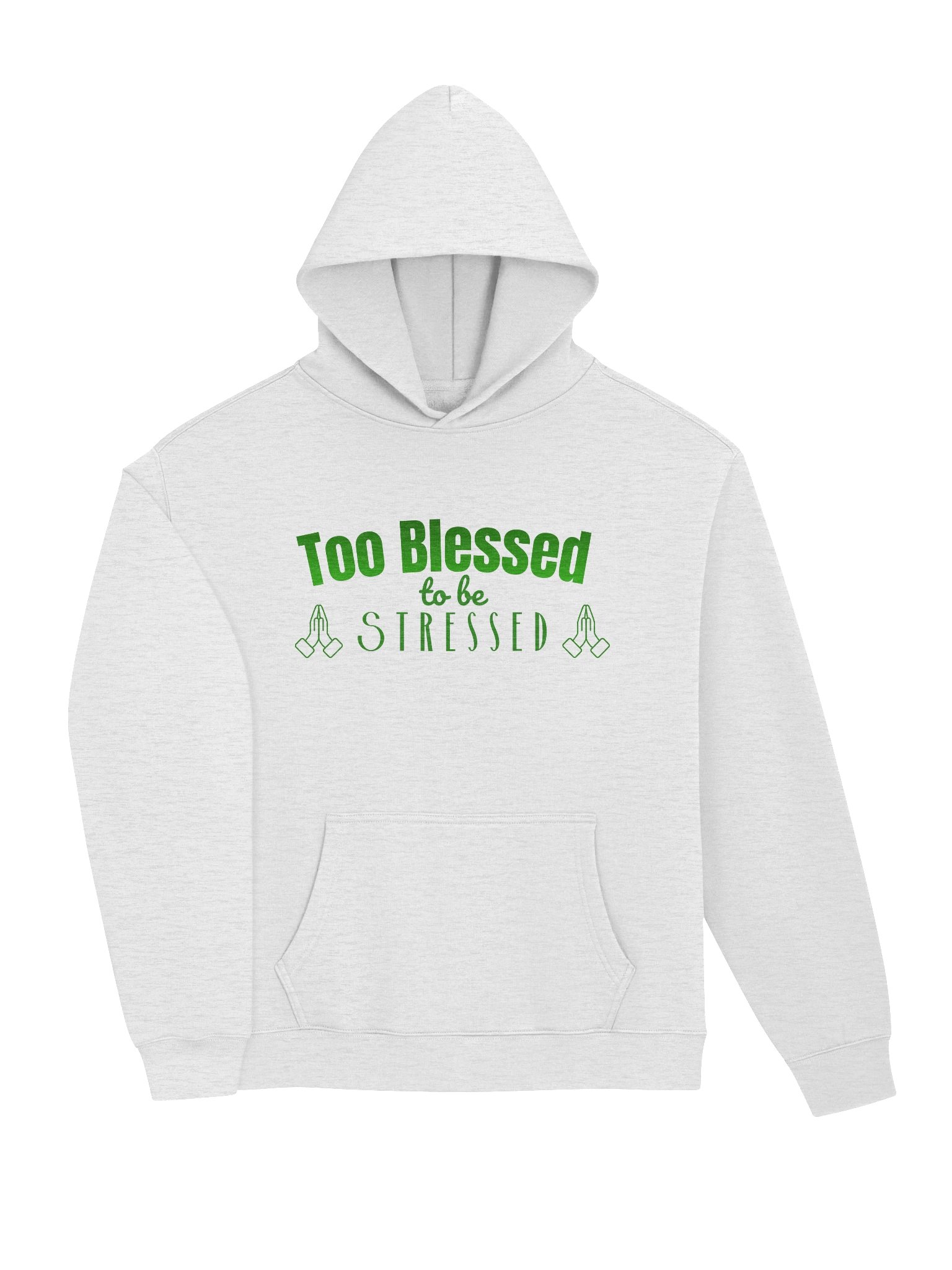 Too Blessed Oversized Hoodie — Gold Praying Hands product image (27)