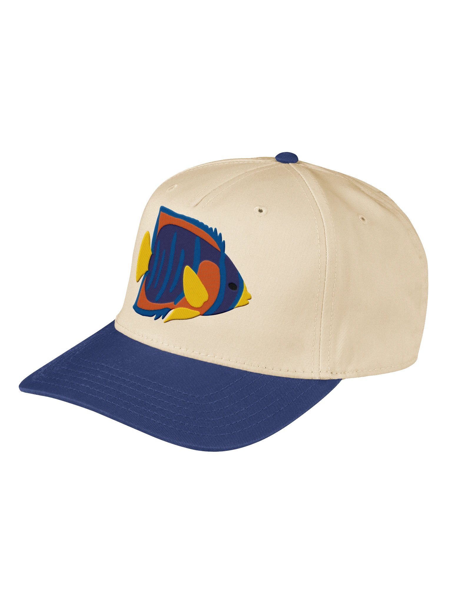 Juvenile Queen Angelfish Embroidered Mid-Profile Baseball Cap | Saltwater Reef Fish Hat product image (15)