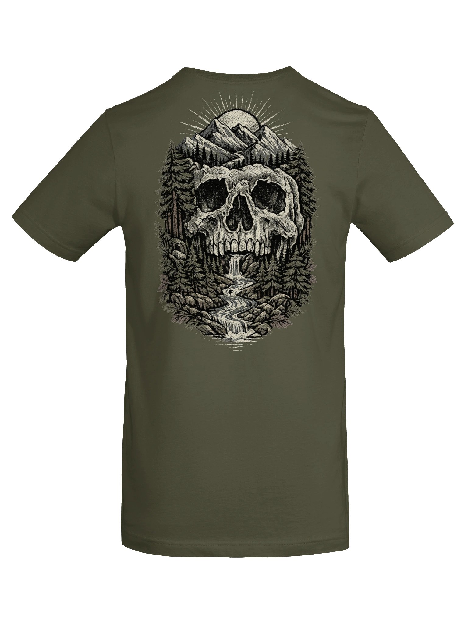 Mountain Skull Back-Print Graphic Tee product image (10)