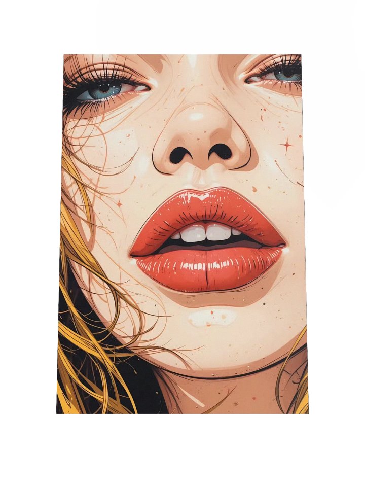 Crimson Muse – Golden Gaze Art Print product image (3)