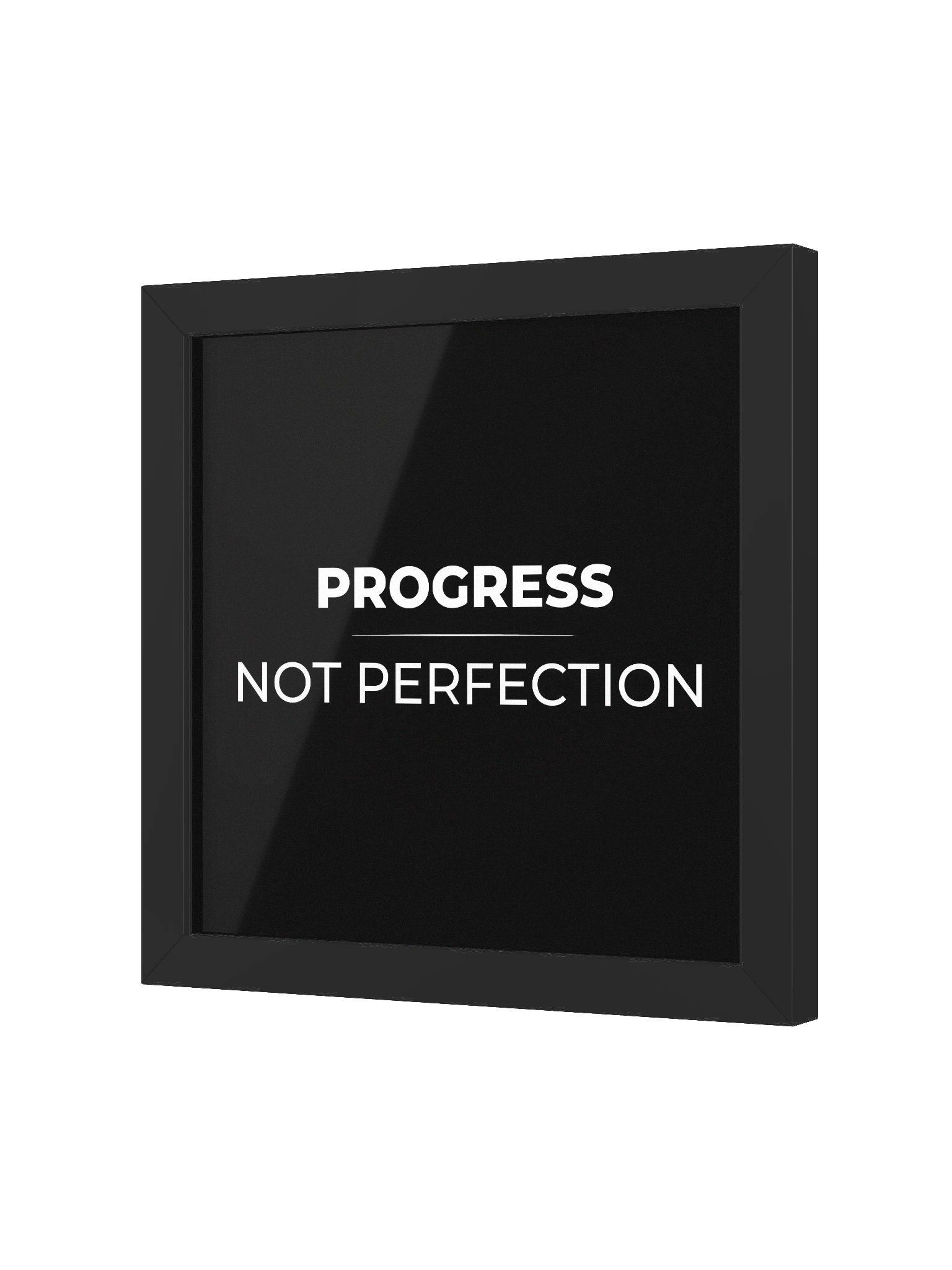 Framed Reminder - Progress. Not Perfection - Black Canvas & Frame product image (3)