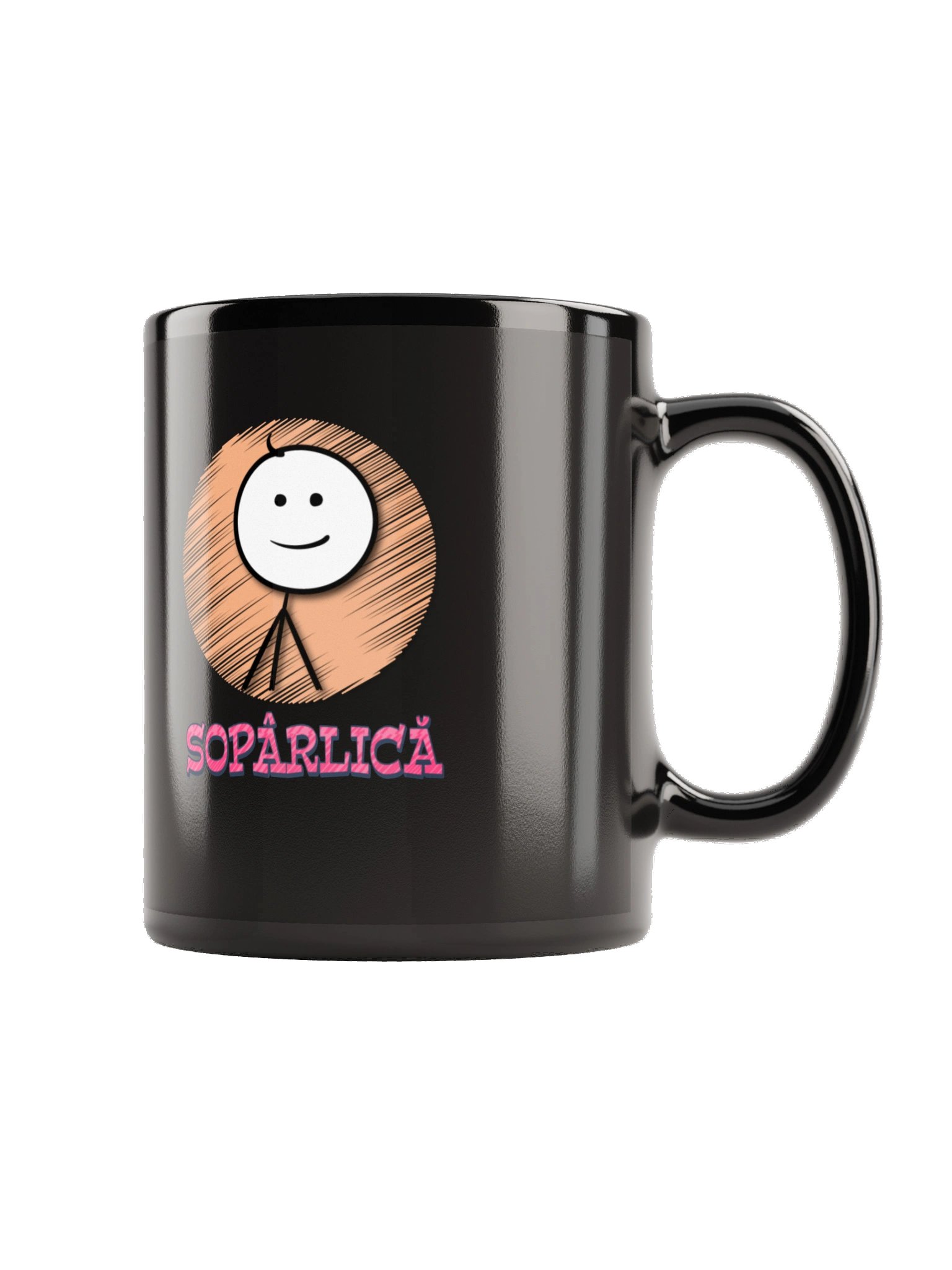 Cană Negru Lucios Oficială ȘOPÂRLICĂ – Amintiri Din Copilărie product image (5)