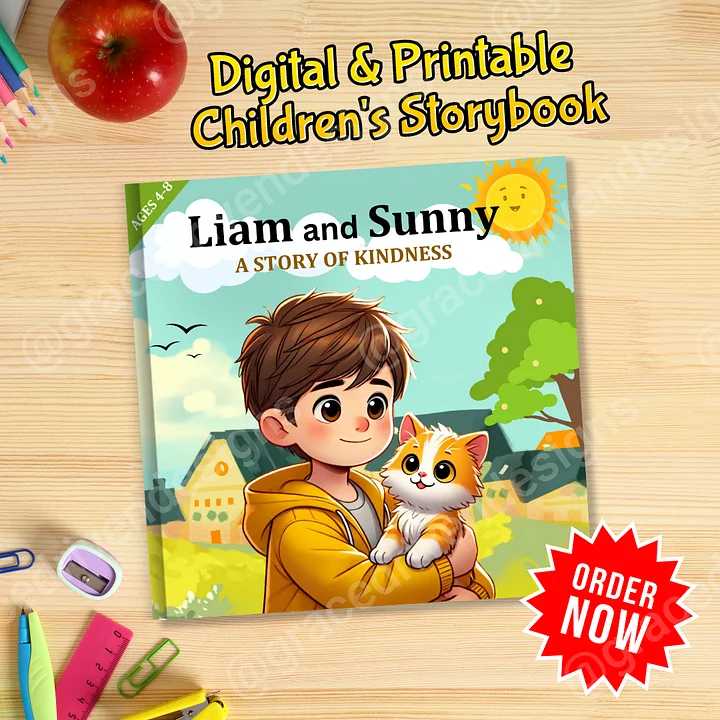 Children's Digital Storybook PDF | Printable eBook | Instant Download | 20 Pages | Kids' Storybook + Freebies product image (1)