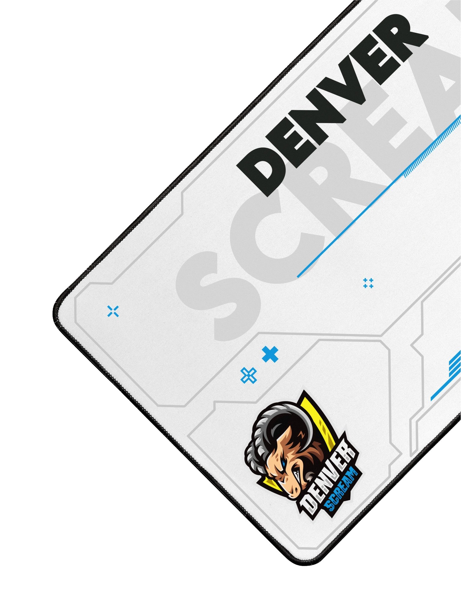 Denver Scream White Desk Mat product image (3)