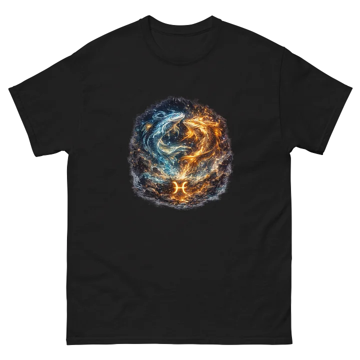 Celestial Twin Currents — Pisces Zodiac Tee product image (2)