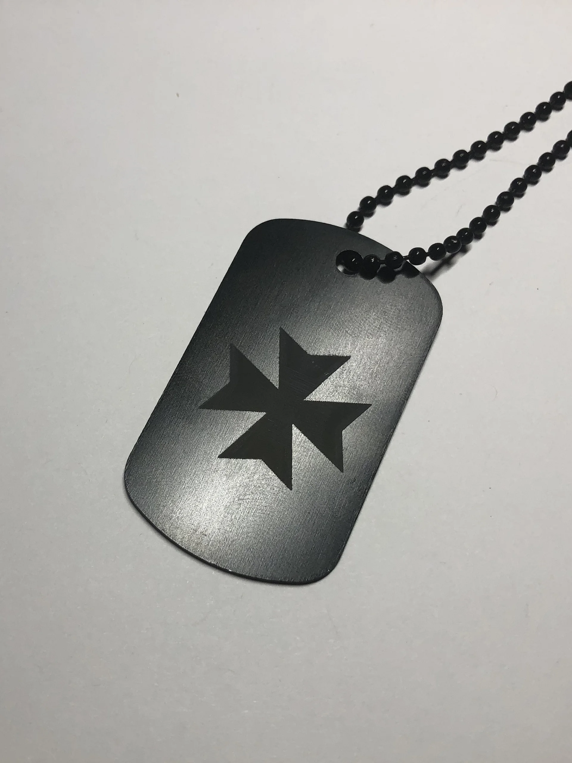TEMPLARS - Engraved Dog Tag Pendant Necklace product image (4)