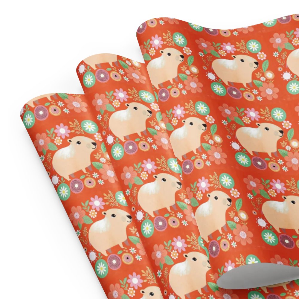 Cute Capybara Wrapping Paper product image (8)