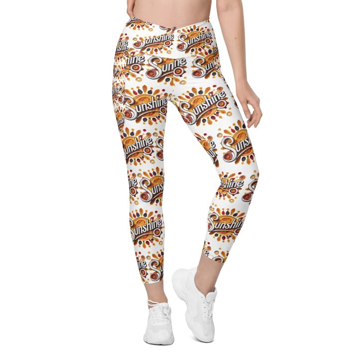 Retro Sunshine Crossover Leggings with UPF 50+ Sun Protection product image (1)