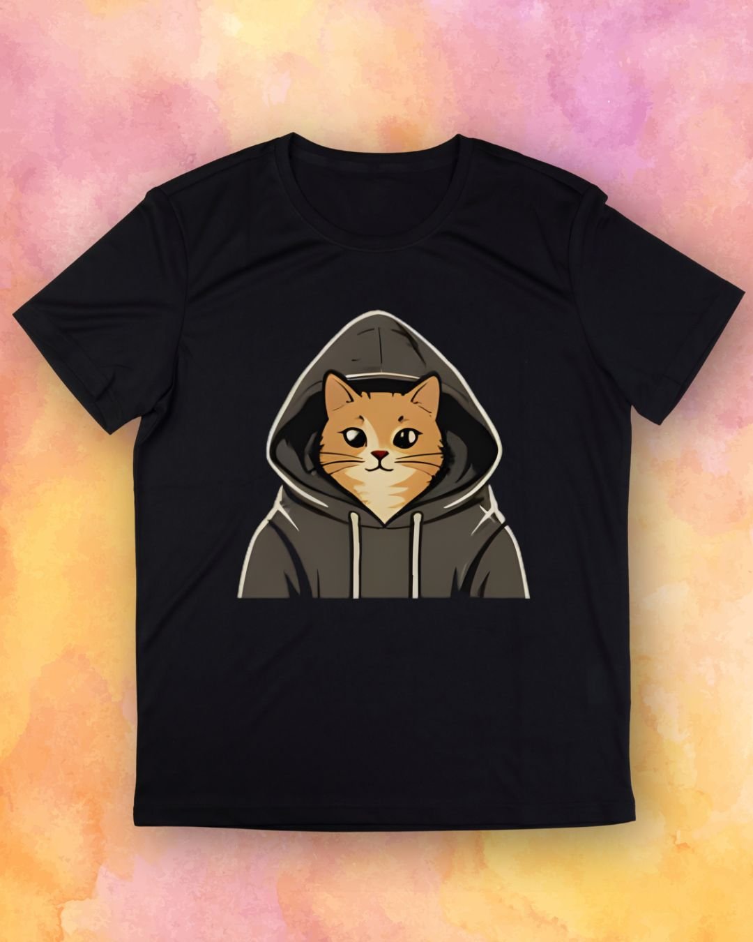 Cat Wearing a Hoodie T-Shirt product image (1)