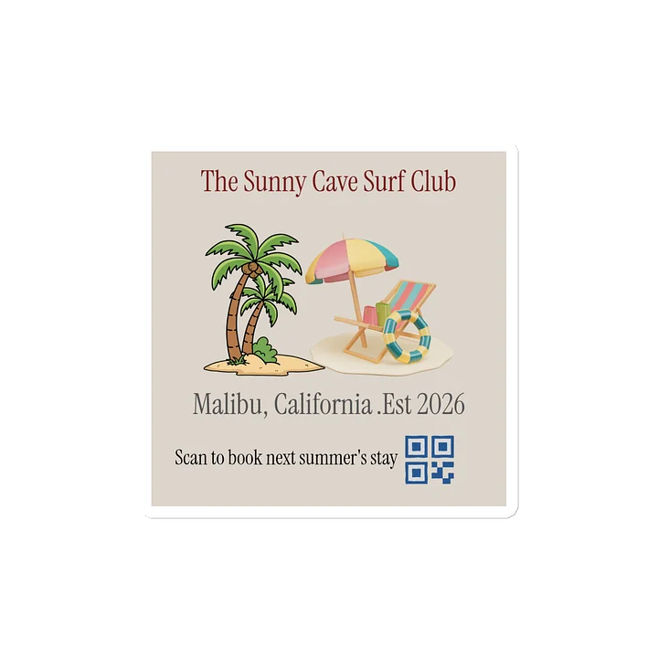 Custom retro surf club magnets for Airbnb/rental beach cabins as keepsake product image (2)