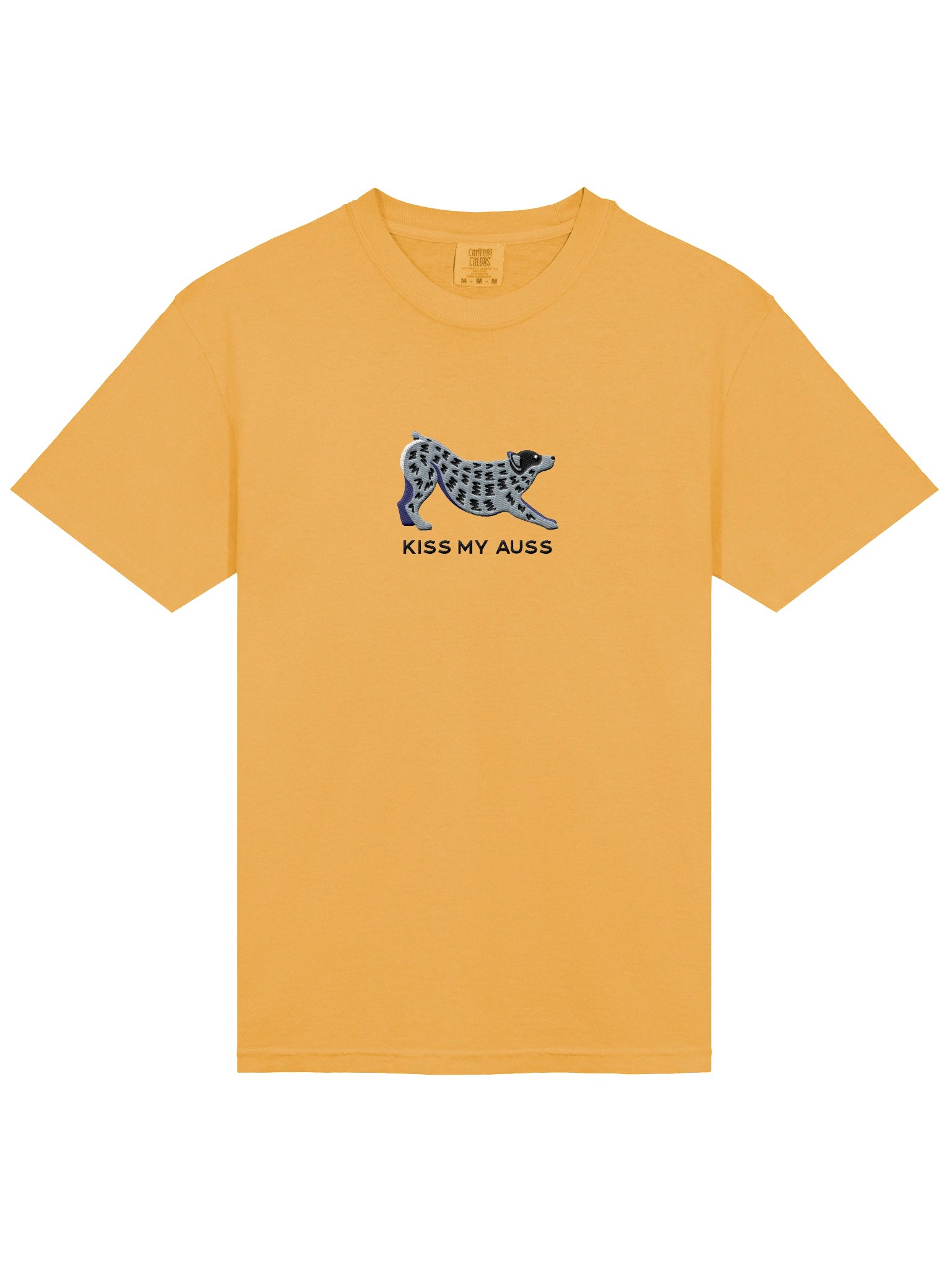 Kiss My Auss T-Shirt(Embroidered) of an Australian Cattle Dog(Blue Heeler) product image (6)