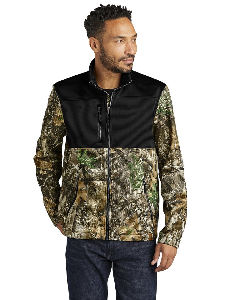 Realtree Atlas Colorblock Soft Shell Jacket — Embroidered Monogram "DLK" product image (1)