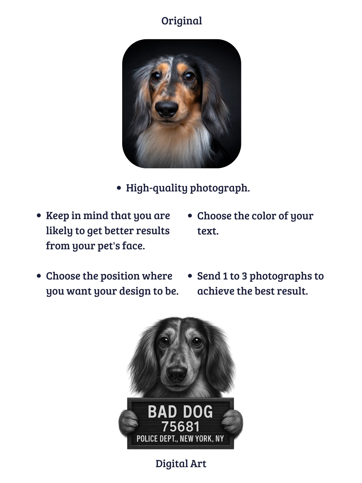 "BAD DOG" / T-SHIRT WITH PERSONALIZED NAME product image (5)
