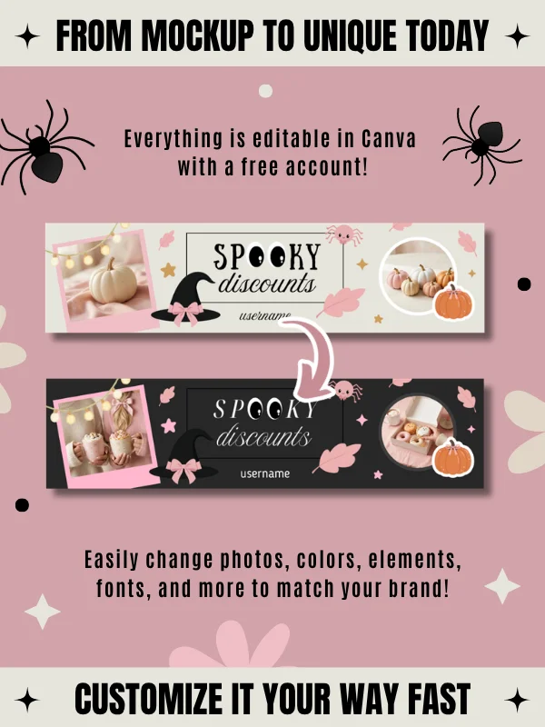 Coquette Halloween Etsy Shop Banner Set product image (8)