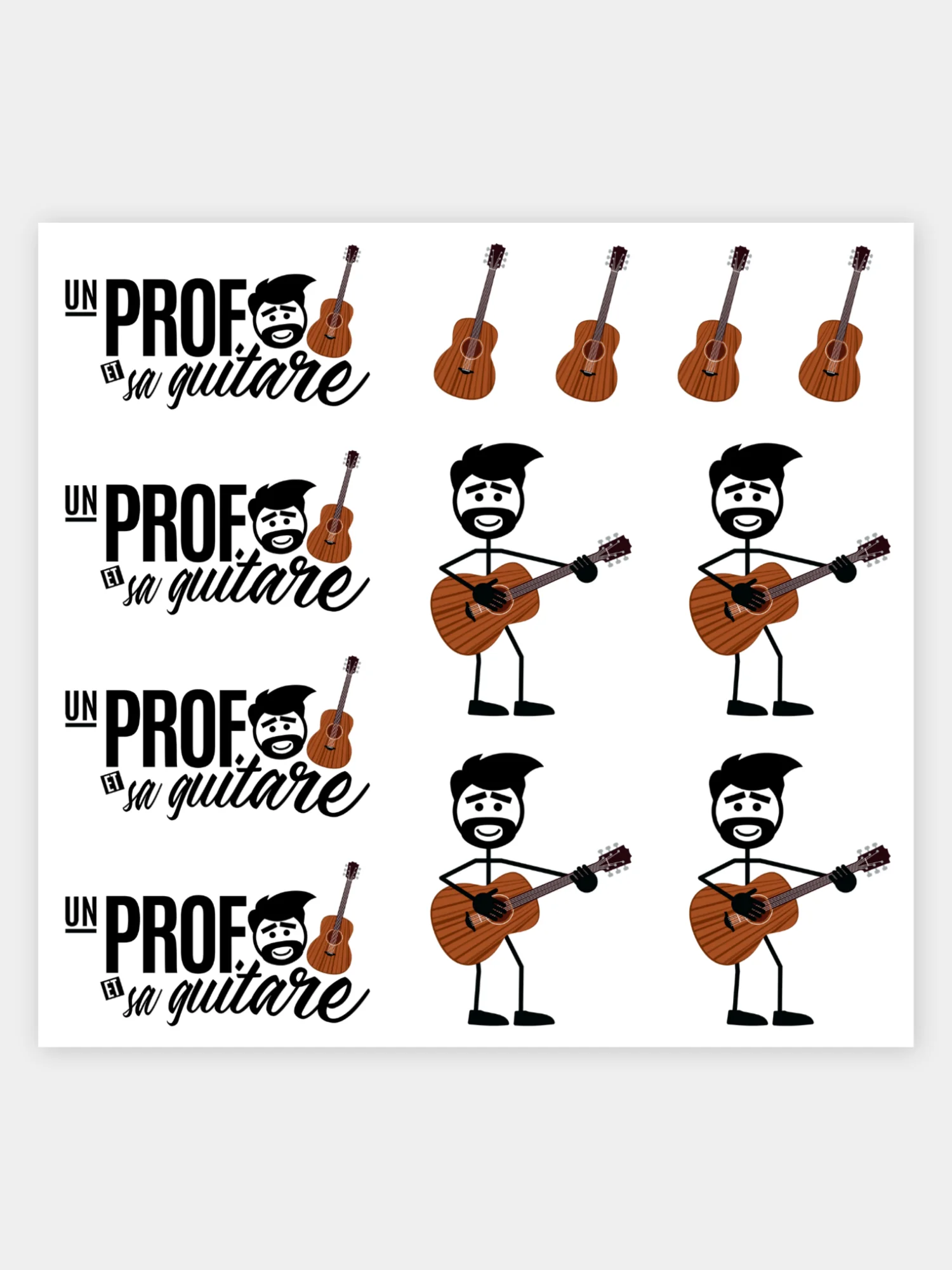 Tatouages temporaires – Un prof et sa guitare product image (1)