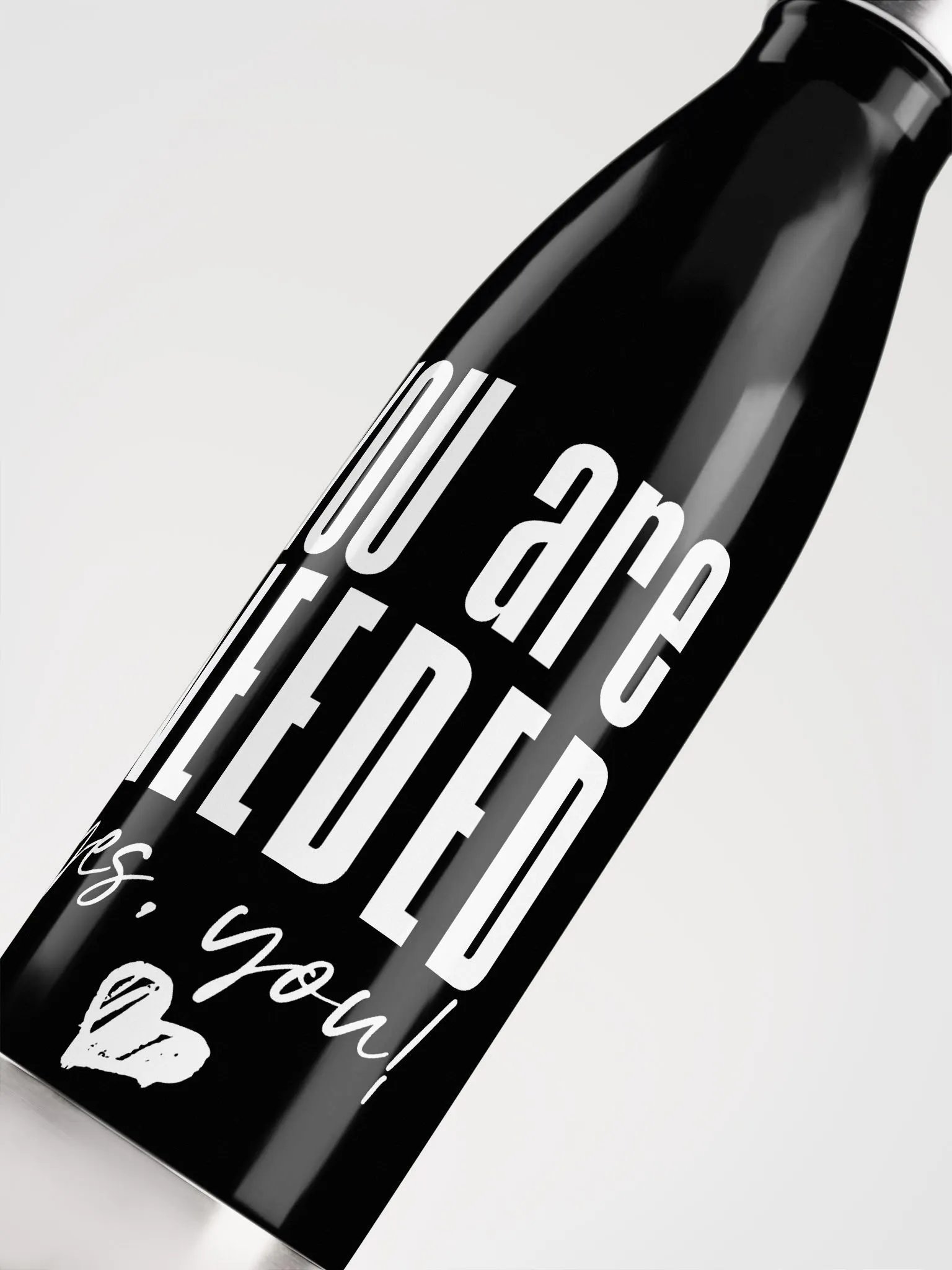 You are Needed Stainless Steel Bottle - black product image (5)