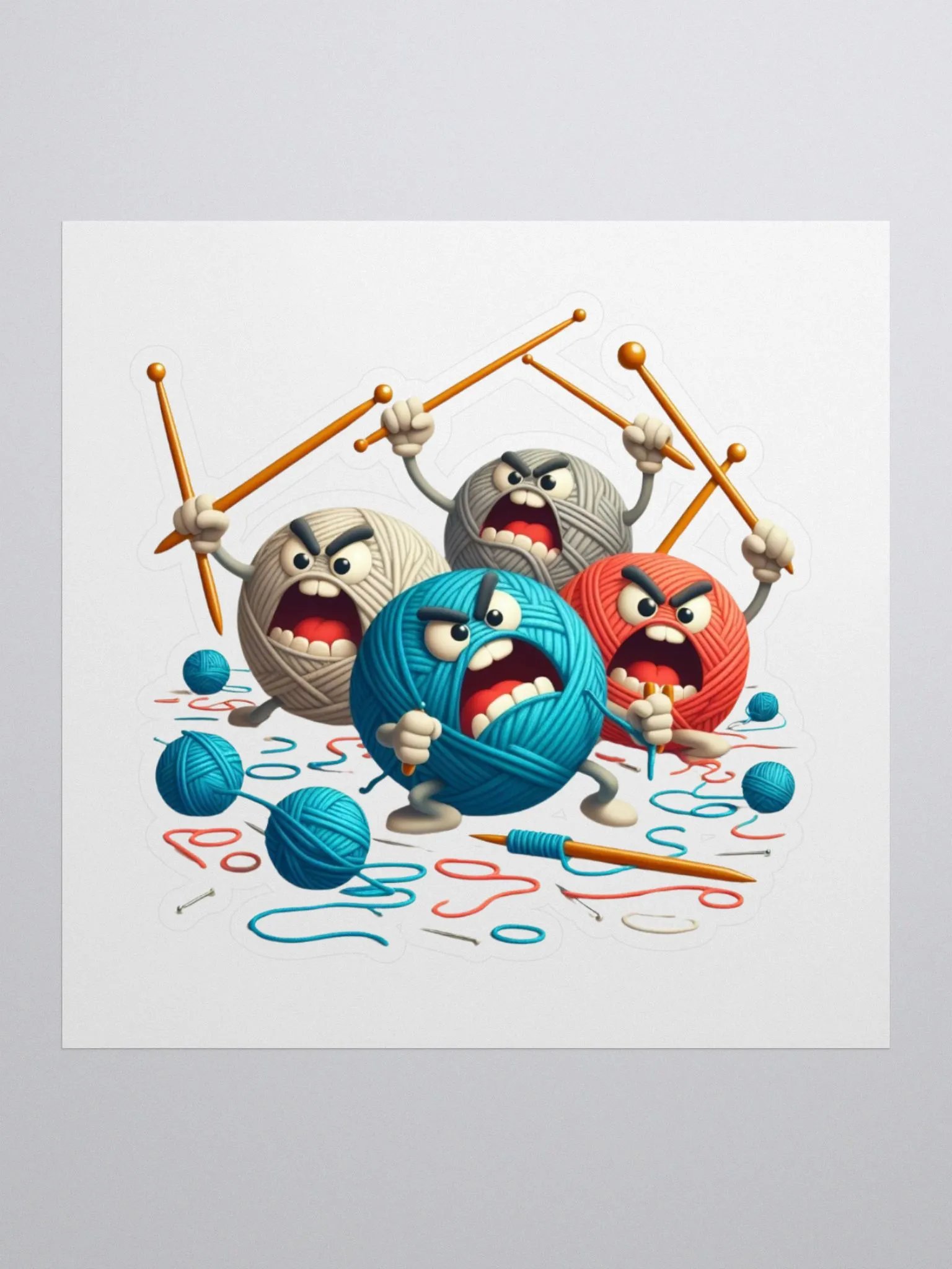 Yarn Raid Kiss Cut Stickers product image (1)