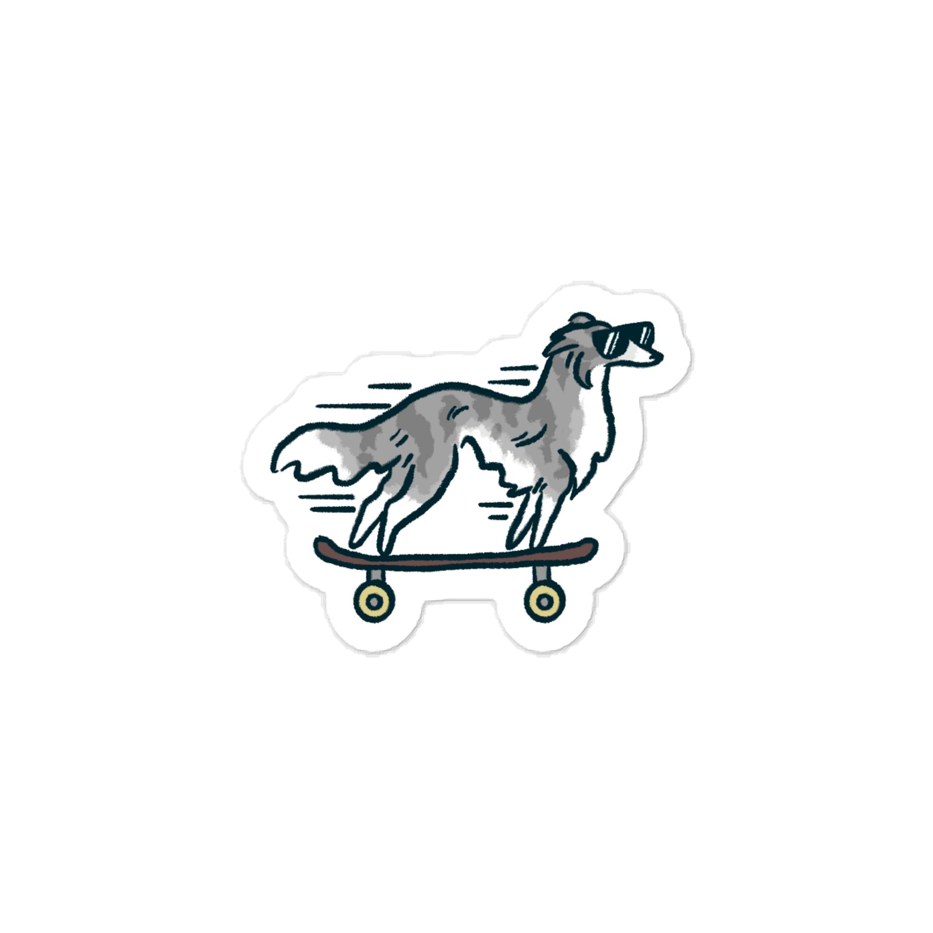Fast Dog Sticker - Silver Brindle product image (1)