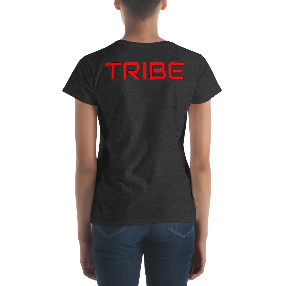Women's CRT Paint Splatter Front | Red Tribe Back Print Gildan Middleweight T-Shirt product image (4)