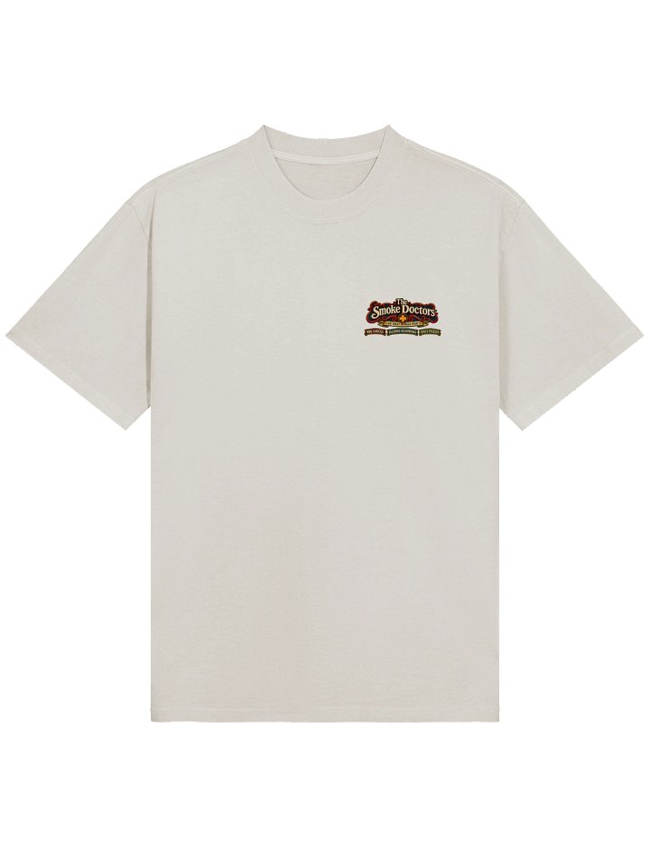 THE SMOKE DOCTORS RETRO LOGO OVERSIZED BEIGE TEE product image (1)
