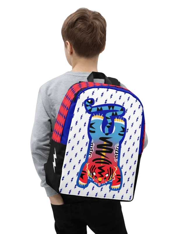Blue and Orange Tiger Backpack product image (6)
