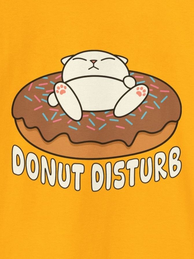Donut Disturb Cat - Unisex Youth Heavyweight T-shirt product image (1)