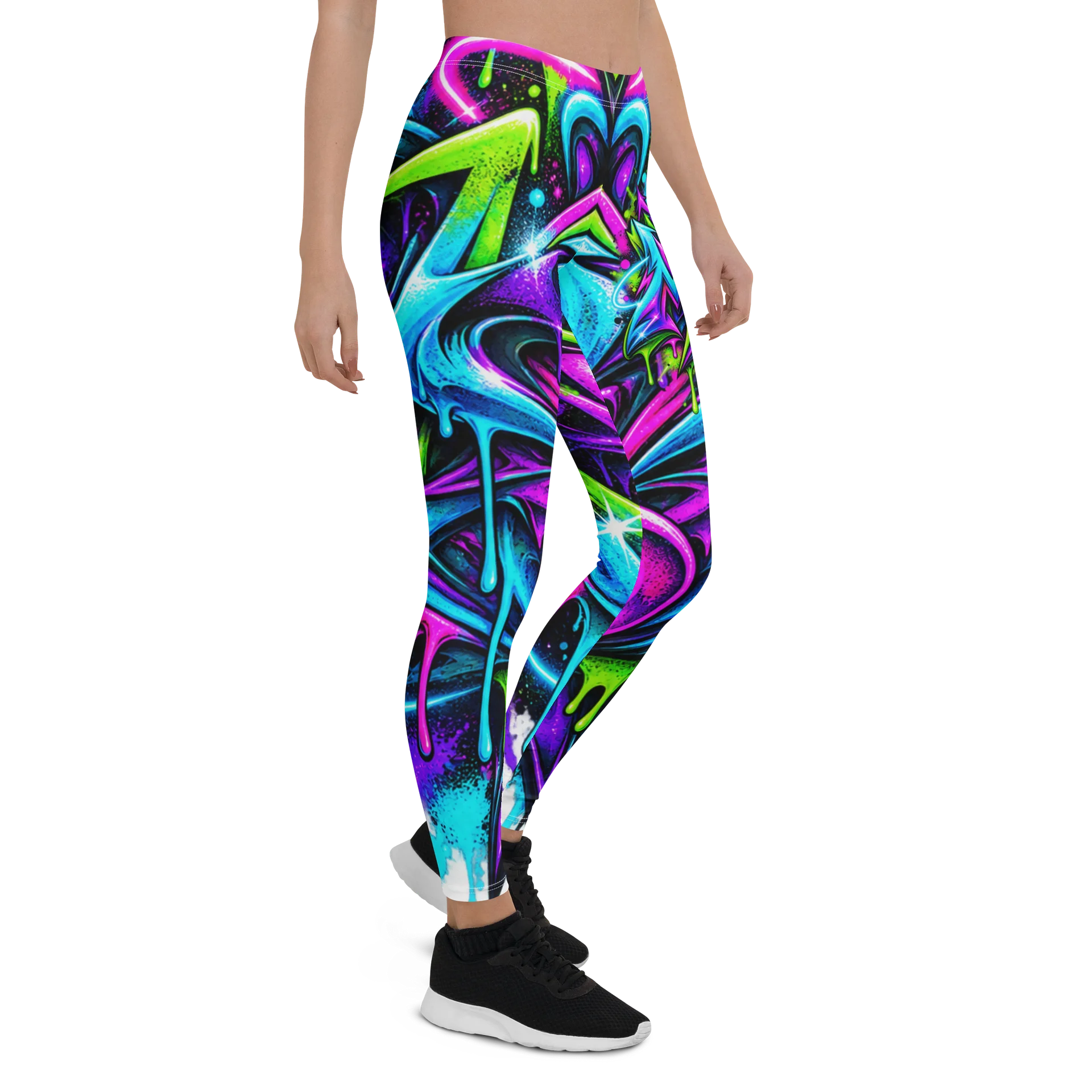 Neon Graffiti Symmetry Leggings product image (7)