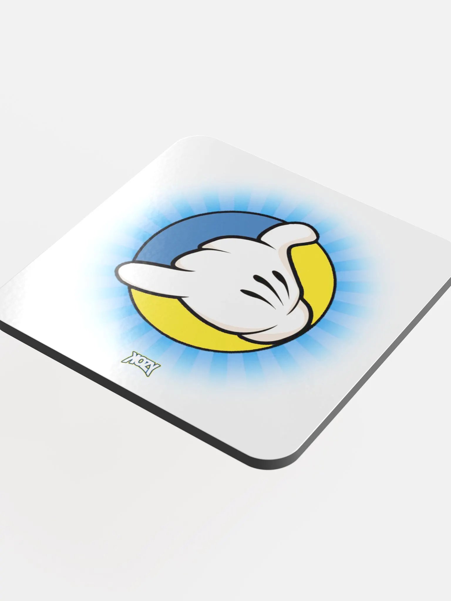 Glassed Cork Coaster (Blue) product image (4)