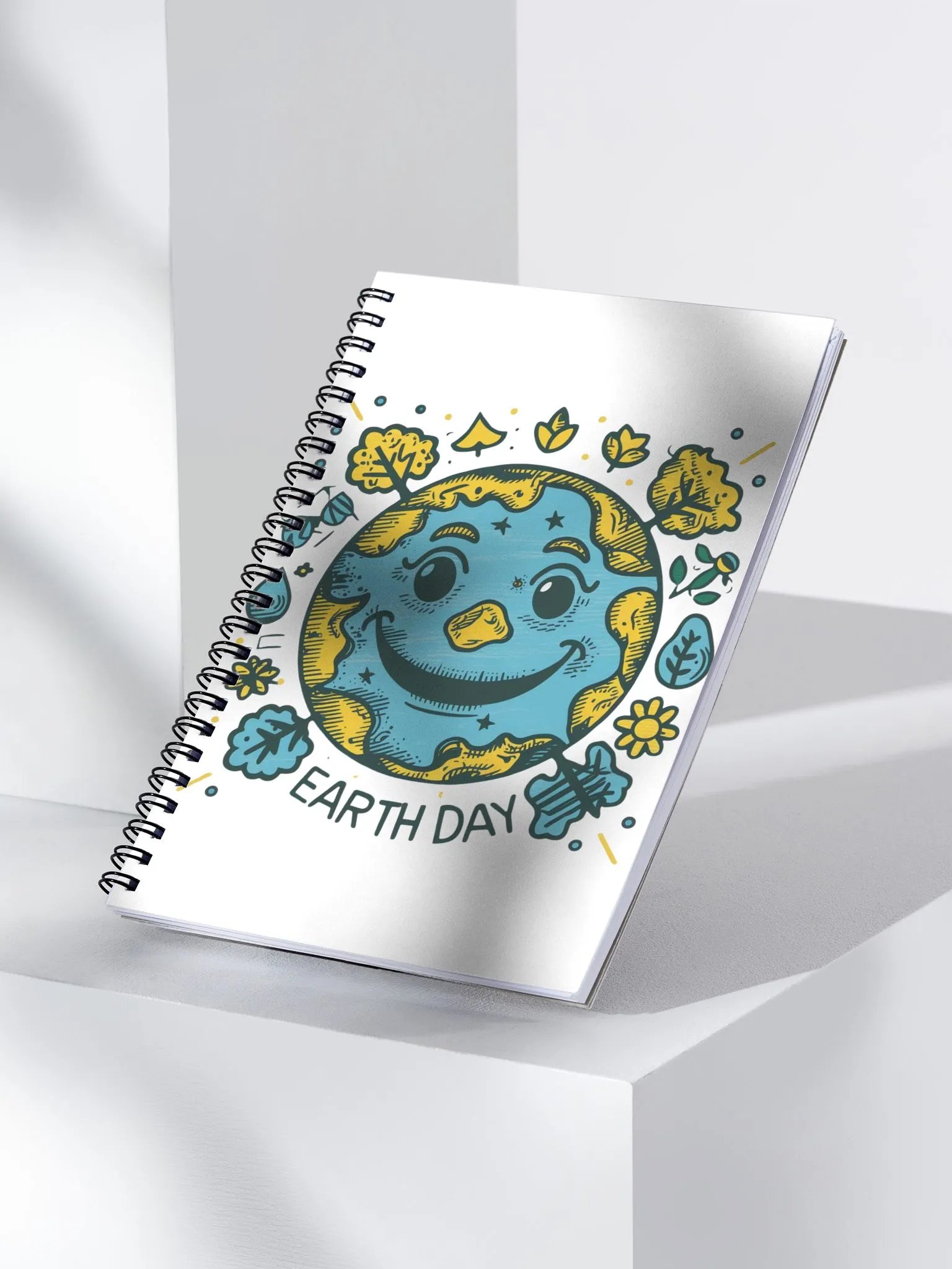 Happy Earth Spiral Notebook product image (3)