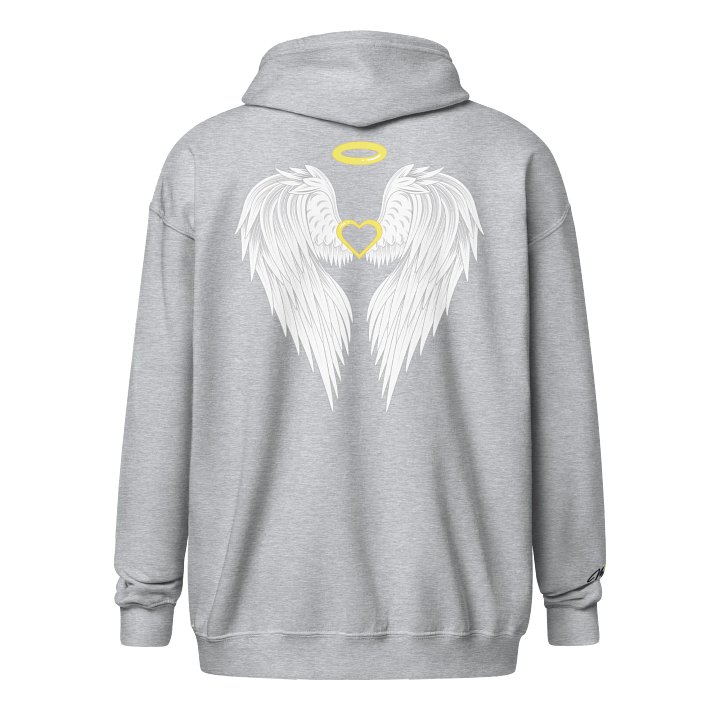 MoopyAngel Zipped Hoodie (White/Grey) product image (2)