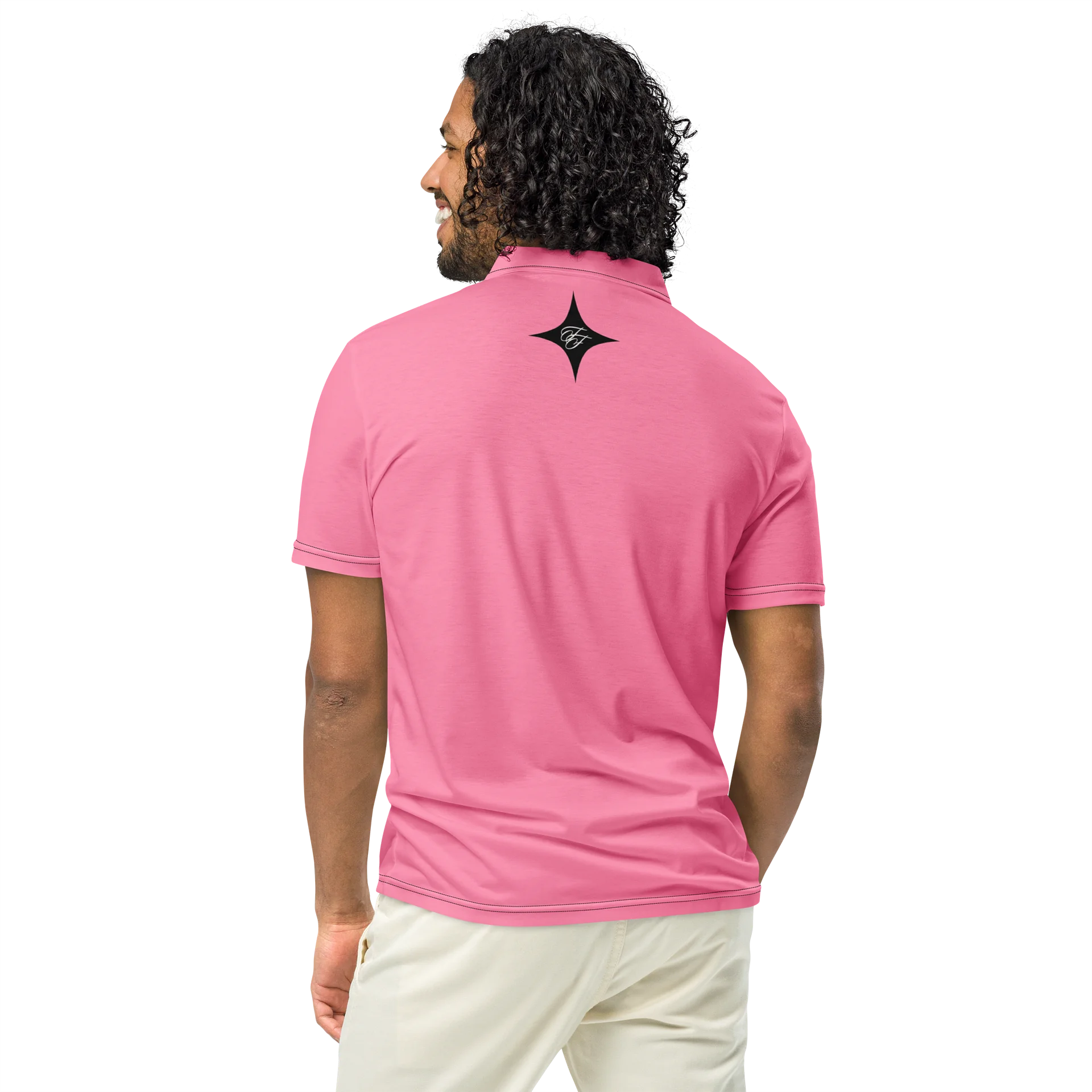 F&F Left Script Slim Fit Polo Shirt (BRST CNCR) product image (5)