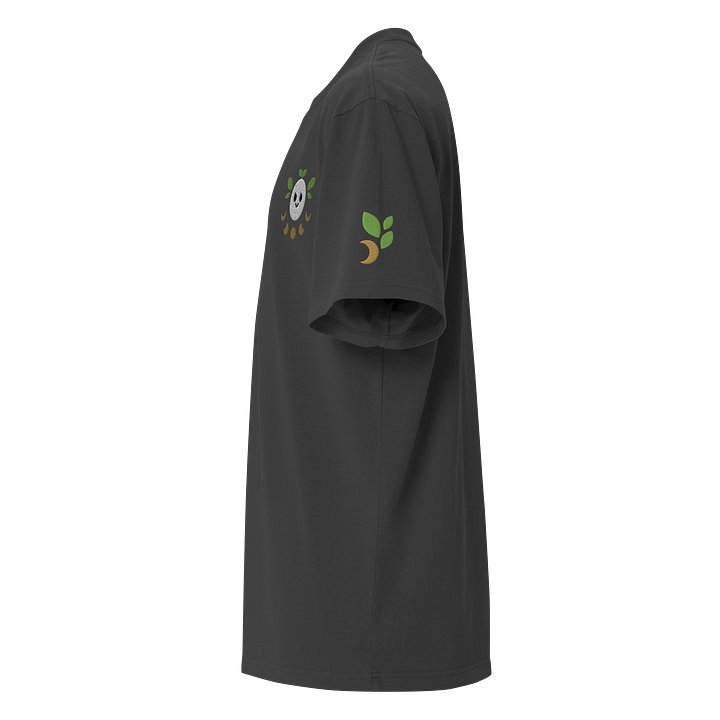 T-shirt Oversized Premium Rethaly lune masque joyeux plantes brodé product image (2)