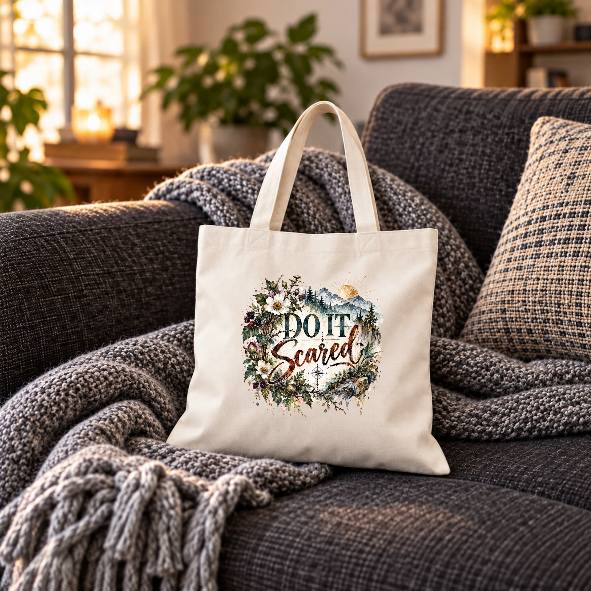 Do It Scared Cotton Tote Bag product image (1)