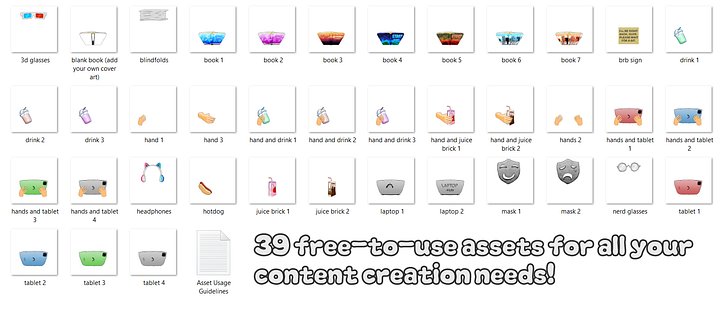Alex Turell's First Asset Pack for VTubers [ASSET PACK] product image (2)