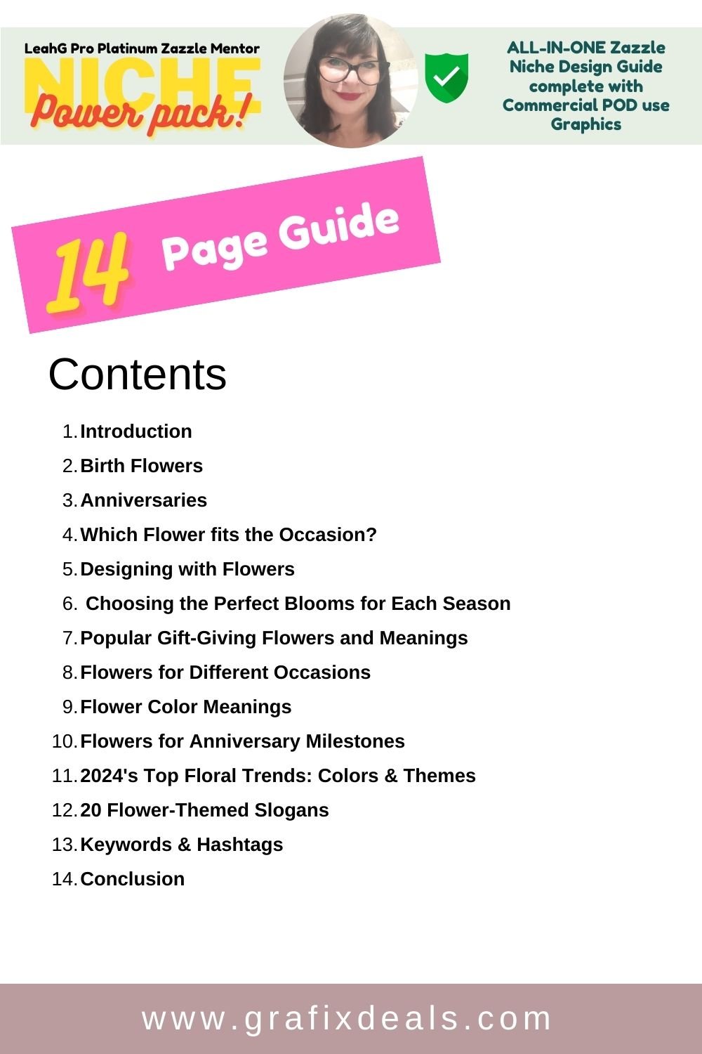 Zazzle Resources - 100 Floral Graphics Commercial Use and Design Guide product image (2)