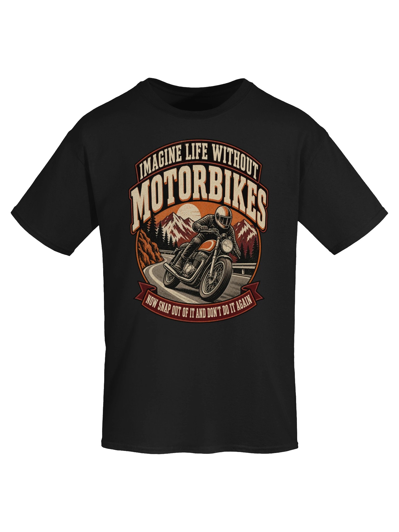 Imagine Life Without Motorbikes – Vintage Café Racer T-Shirt product image (5)