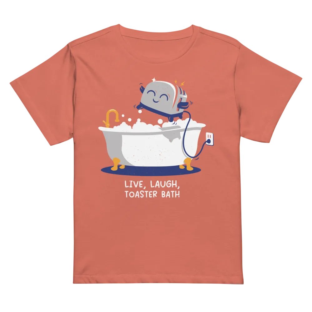 Live, Laugh, Toaster Bath Women's High-Waisted Tee product image (2)