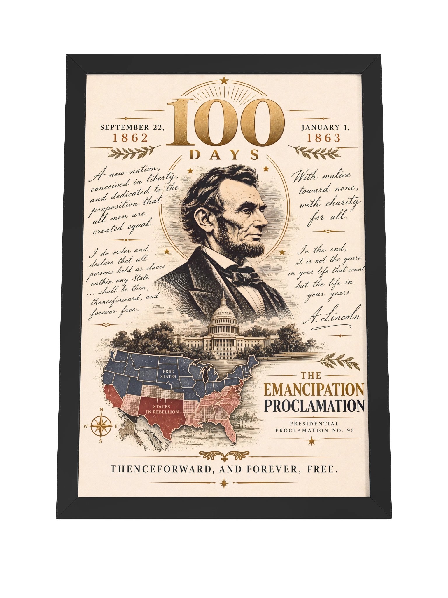 Abraham Lincoln Emancipation Proclamation Poster product image (6)
