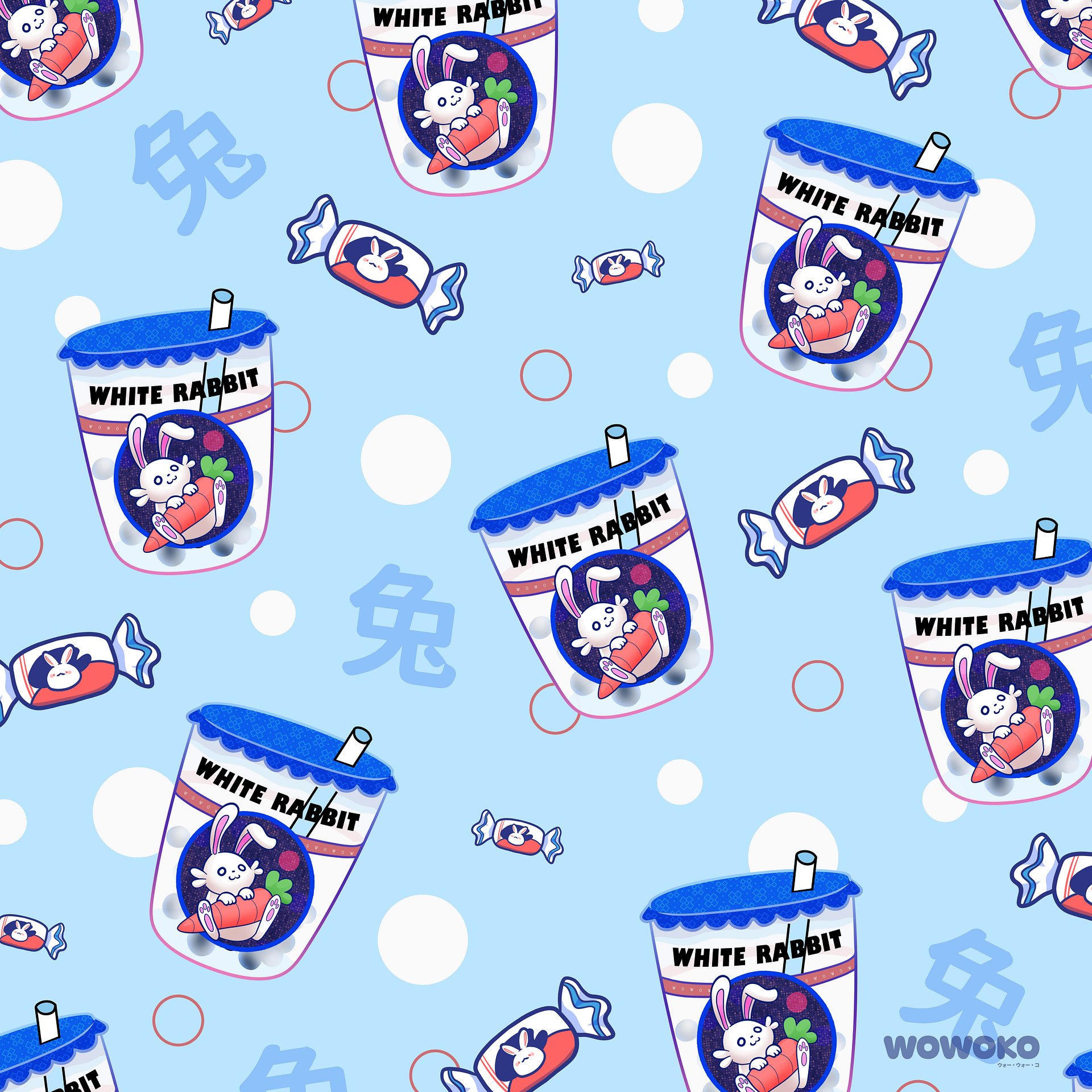 Micro Fiber Cloth - Zodiac Drinks - White Rabbit Candy Milk Tea product image (2)
