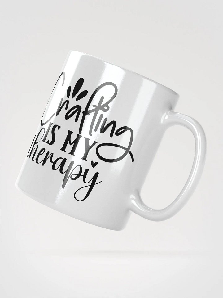Crafting Is My Therapy White Glossy Mug product image (2)