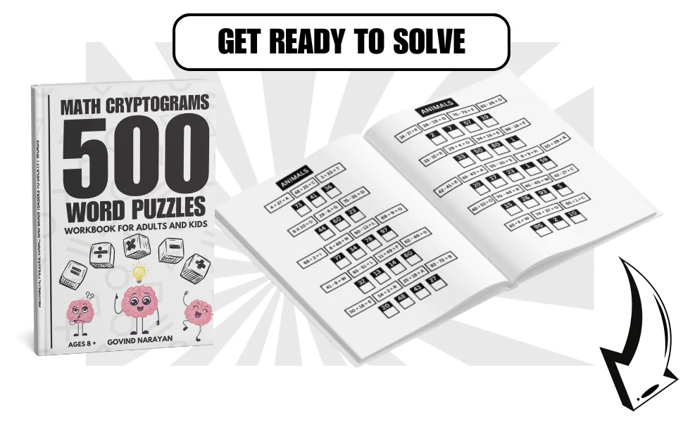 500 Math Cryptograms Word Puzzles Workbook for Adults and Kids | Ebook | Printable PDF product image (2)