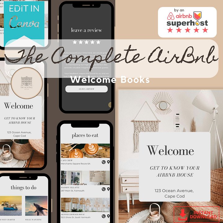 Digital Airbnb Welcome Book Template product image (1)