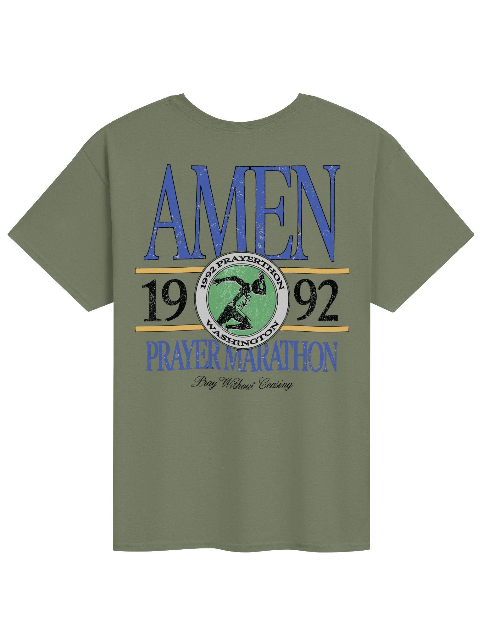 Amen Prayer Marathon Vintage Faith T-Shirt – 1992 Prayerfest Graphic Tee product image (4)